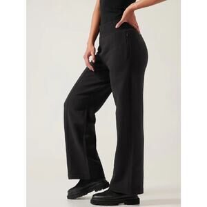 Athleta S black Retroplush Straight Leg Pant soft sweat lounge comfort lounge